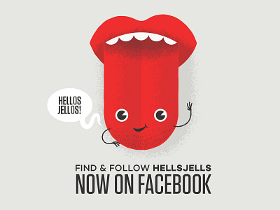 Happy Tongue Illustration character face facebook gradient hands happy hellsjells mouth smiling social teeth texture tongue