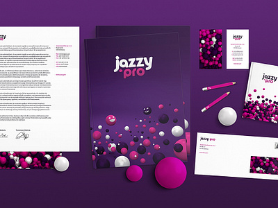 Jazzy Innovations CI 3d branding logo stationery visual identity