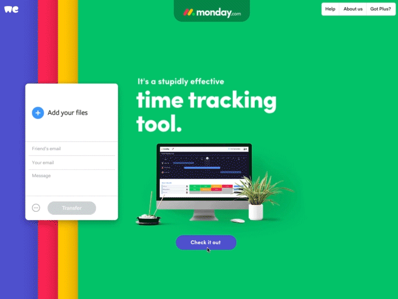 monday.com on "WeTransfer" 2018 brand design designer funatwork illustration marketing monday monday.com ui ux