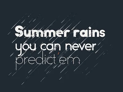 Summer rain animated animation font graphic ion lucin lettering motion randomize typeface typography