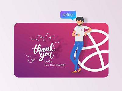 Thank You dribbble hello thank you