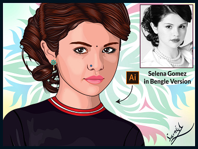 Selena Gomez In Bangle Version cartoon character cartoon design cartoon illustration cartoon logo cartoon portrait character design drawing illustration scratches sketch vector vector art vector artwork vectorportrait