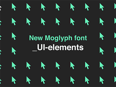 New Moglyph "Ui-Elements" font ! after effects animation font icons interface promo set ui