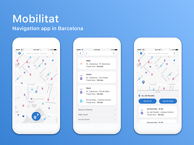 Mobilitat app design icon navigation ui ux vector