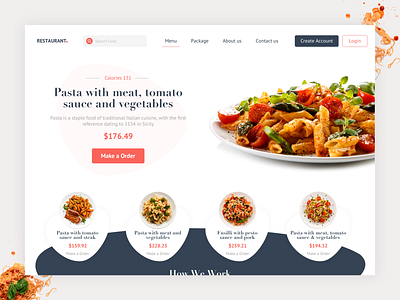 Restaurant Concept design ui ux web