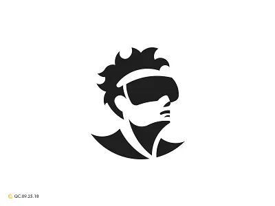 Virtual Reality Logo abstract brand clean golden ratio grid logo mark modern virtual reality