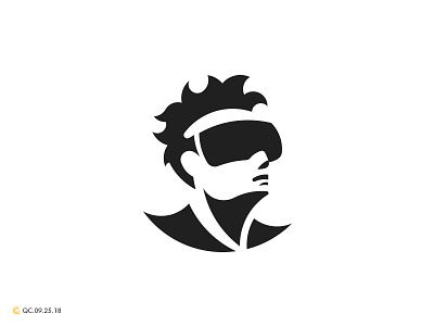 Virtual Reality Logo abstract brand clean golden ratio grid logo mark modern virtual reality