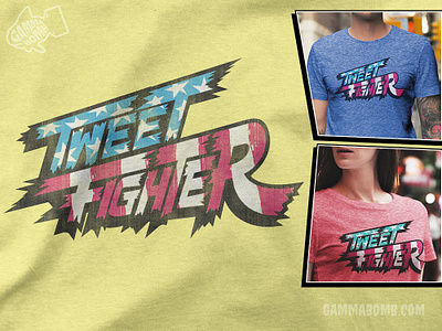 Tweet Fighter apparel design funny sarcasm social media tshirt design tweet fighter twitter typography