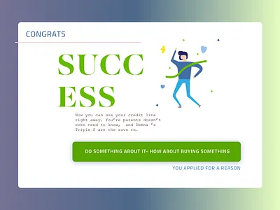 Daily UI 11 Success congrats daily dailyui dailyui011 design gradient illustration success