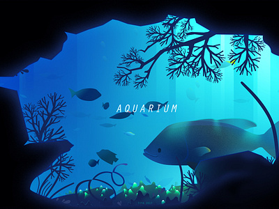 Aquarium illustration vector