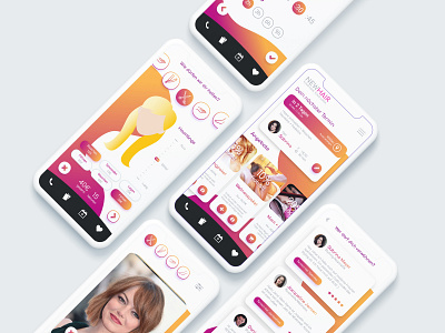 NEWHAIR App Design app appdesign design gradient hair hair care hair cut haircut hairstyle hairstylist modern