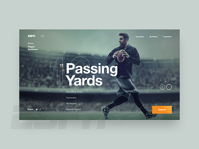 Fantasy Concept clean design football layout ui