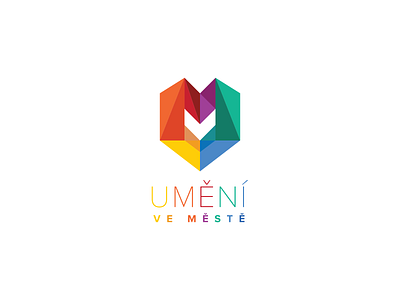 UVM Logotype art festival heart hidden message logo logotype love multicolor sculpture typography