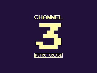 Channel 3 Retro Arcade Logo badge branding design flat graphic design graphic art icon illustrator logo minimal type typography vector