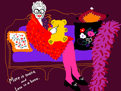 Iris Apfel cool editorial illustration fashion fun humor illustration irisapfel pop poster