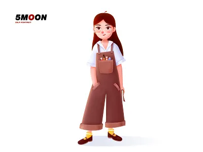 I drew a character illustration for myself. art design illustration landscape light logo