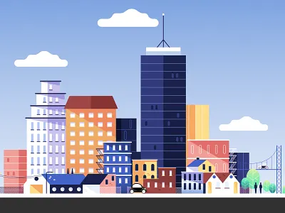 METROPOLIS 2d animation concept concept art design illustration motion graphics photoshop