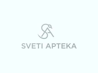 Sveti Apteka (Pharmacy) Logo a as branding drugstore icon letter logo mark minimal monogram pharmacy s sa