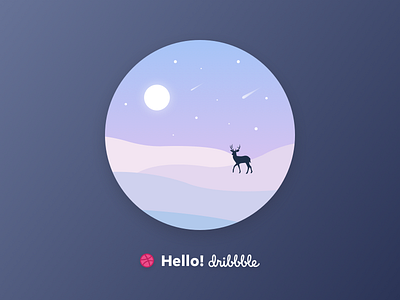 Hello, Dribbble! debut first shot hello dribbble illustration sketch