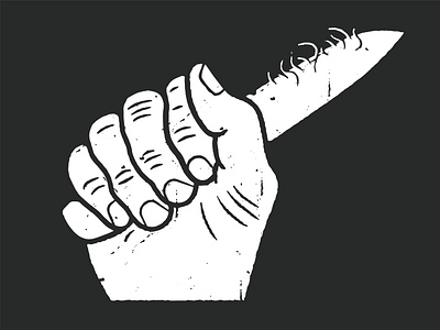 Shave Sticker Hand brand branding design illustration knife knives shaving sticker
