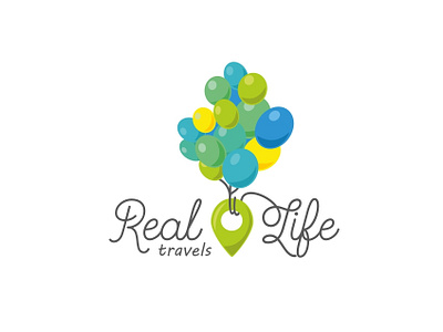 Real Life Travels design logo