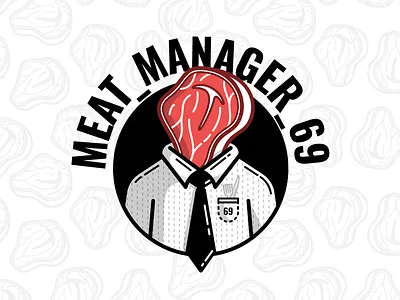 Meat_Manager_69 character fork knife gamertag illustration logo manager meat steak stream stroke t bone twitch