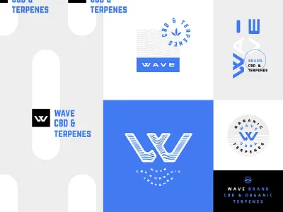 WAVE CBD brand branding cannabis cbd hemp identity logo marijuana oil terpenes vape wave