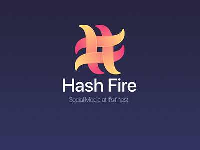 Hash Fire - Social Media At It's Finest concept design hash fire logo logo design concept news social media