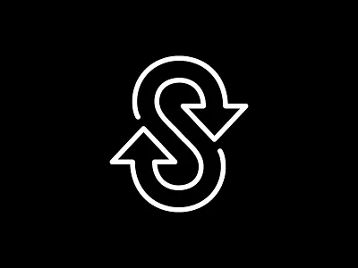 SeatSwap arrow letter line logo logotype mark monogram s symbol typography