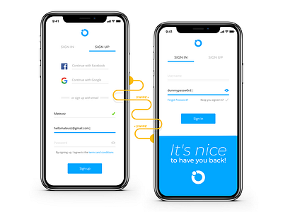 DailyUI #001 Signup adobexd app challenge dailyui iphone iphonex mobile app photoshop signin signup ui userform ux