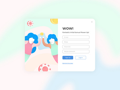 Pop Up Registration design illustration pop up registration ui ux web website