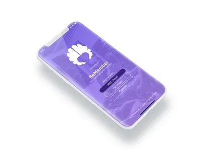ReMember Login Page hackathon iphone x login ui