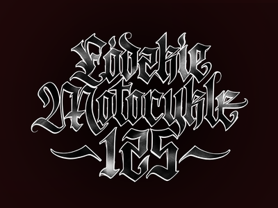 lodzkie motocykle 125 #2 calligraphy freehand handwriting handwritten kaligrafia lettering liternictwo litery logo logotype powerscripts script typografia typography