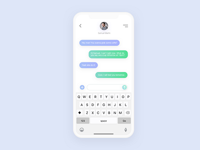 Daily UI Challenge #013 - Direct Messaging app dailyui design gradient color ui