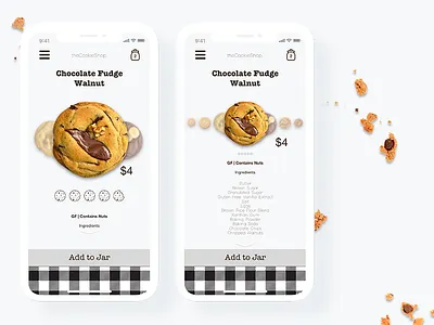 Daily UI 012: E-Commerce cookies daily ui design design challenge ecommerce graphic design ios iphone x mobile mobile shop nyc ui user experience design user interface design ux