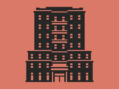 Pre-War Apartment Building Icon architecture building design icon icons illustration newyorkcity nyc urban vector