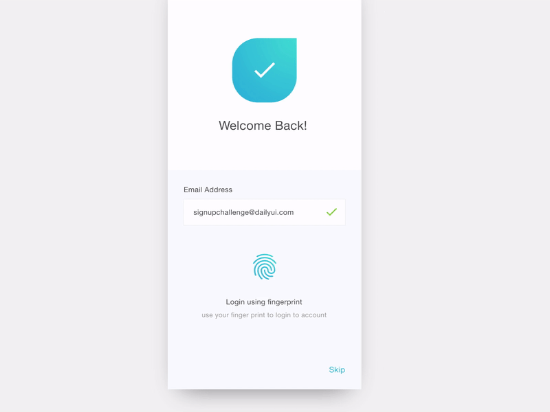 Login Screen - using fingerprint app animation app concept app login concept app fingerprint flat interaction design iphone 10 login design touchid