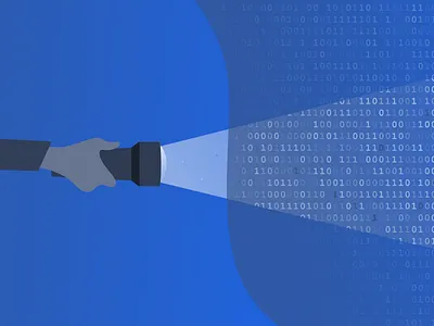 Shadow IT Blog Post blog blog graphic blog post cloud computing dark blue debut debut shot gradient illustration