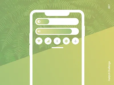 Quick Settings Concept #DailyUI #007 007 control center dailyui interface mobile quicksettings settings ui