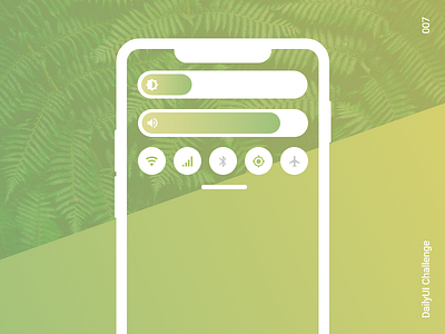 Quick Settings Concept #DailyUI #007 007 control center dailyui interface mobile quicksettings settings ui