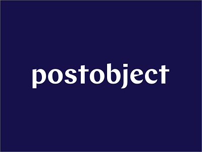 Postobject consultancy logo typography