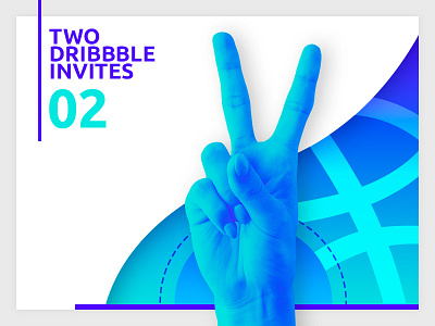 2x Dribbble Invite art direction digital dribbble dribbbleinvite invite