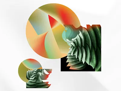 Abstract Shapes Print abstract art art brand clean design distort geometric glitch glitchart gradient identity illustration photoshop plant poster a day poster art print realism shape