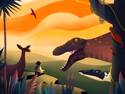The forest color design illustrations
