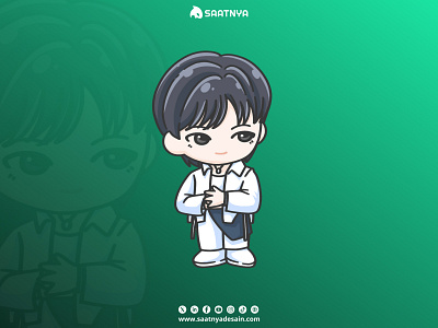 Chibi K-Pop Idol character character ilustration chibi chibi design chibi ilustration illustration ilustration design