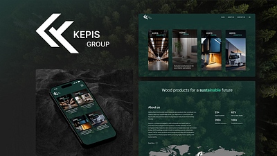 Kepis Group – Website Redesign (Part 1: Main Page, About & UI) animation branding design designsystem logo sustainability typography ui ux websiteredesign