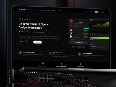 NexbitUI - Tailwind CSS Design System & Component Library component library design sytem figma design system tailwind tailwind css ui kit uiux website design