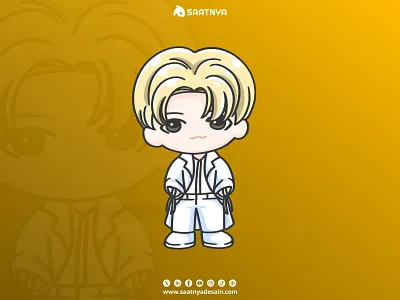 Chibi K-Pop Idol character character ilustration chibi chibi design chibi ilustration design illustration ilustration design mascot