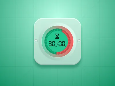 Skeuomorphic Exercise Timer Icon appdesign creative designtrends figma fitness graphic design icon icondesign illustrator mobile skeuomorphic timer uidesign uiux uxdesign visual