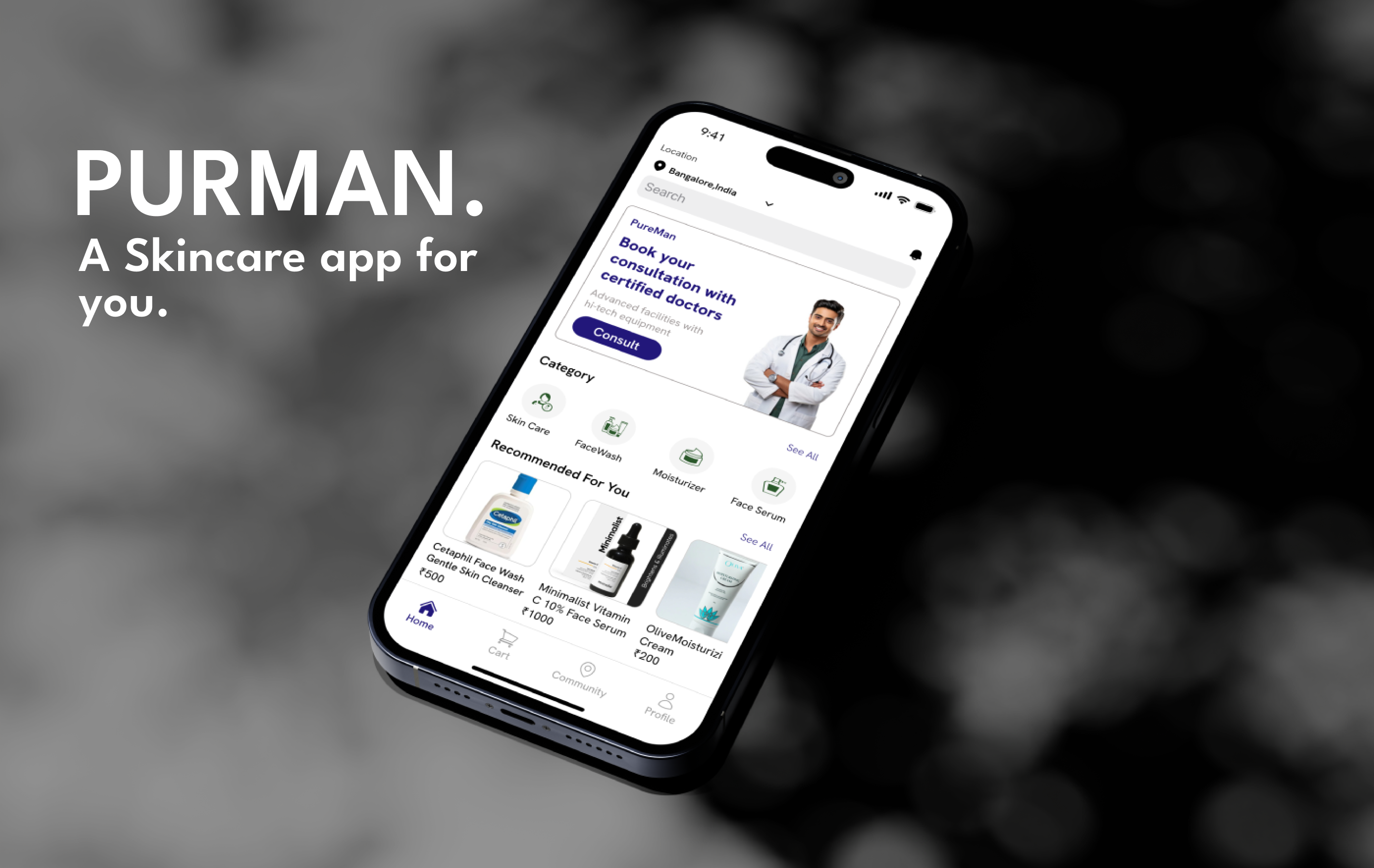 PUREMAN-IOS online consultation app app screen consultation figma ios ui ux